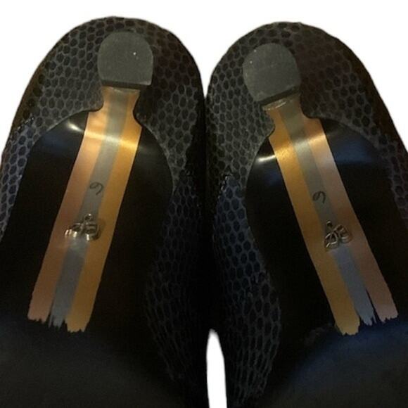 Sam Edelman Heels Julieanne Hazel Leather Snake Print Pointed Toe Career Size 6 - Picture 5 of 6